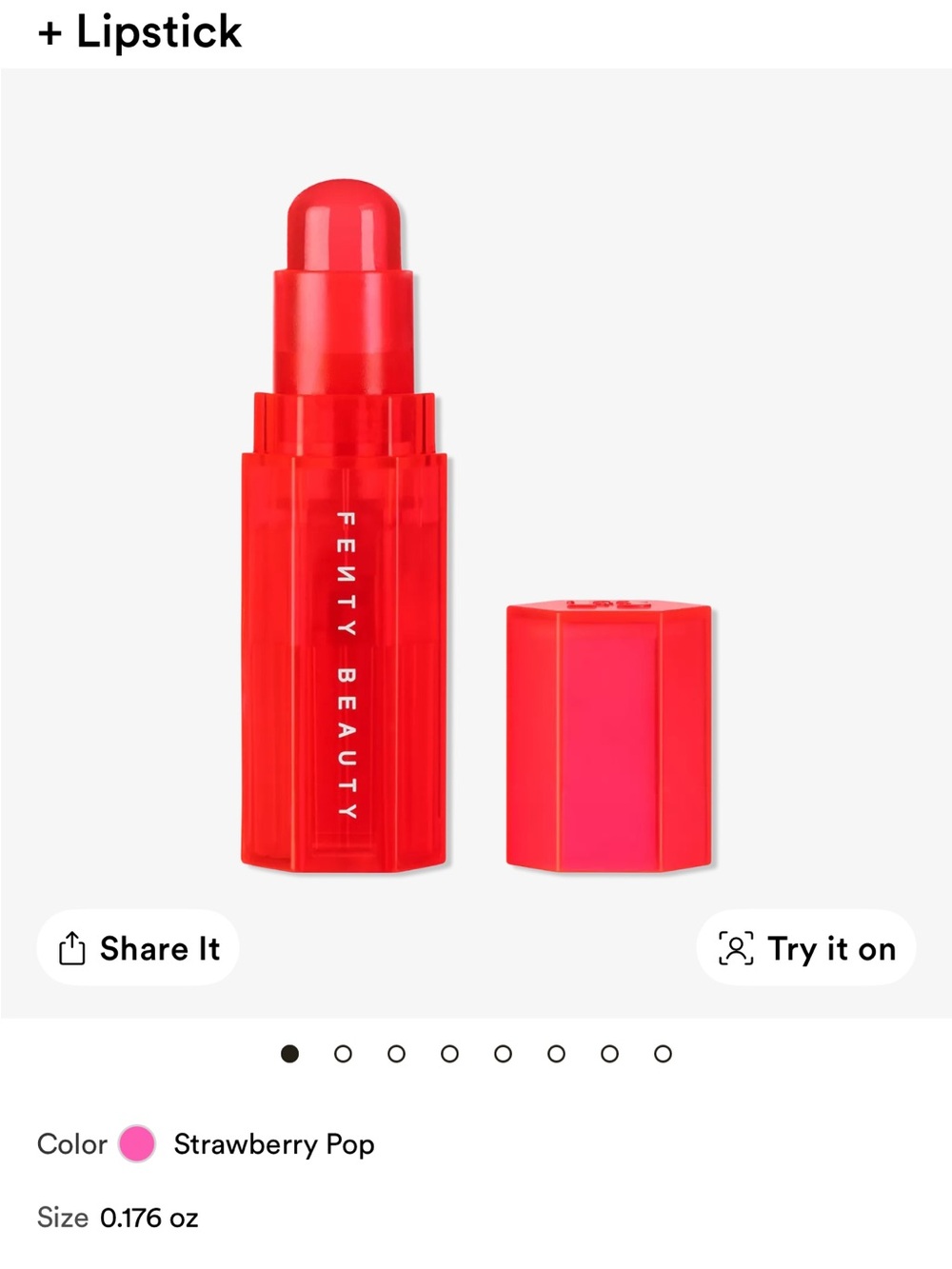 Fenty beauty strawberry pop lip and cheek stain